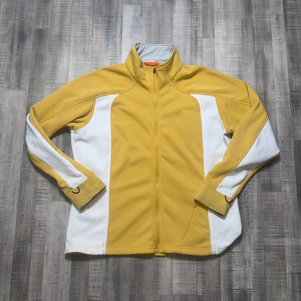 Vintage Y2K Nike ACG Yellow Full Zip Up Stand Up Collared Women's  Size X Large